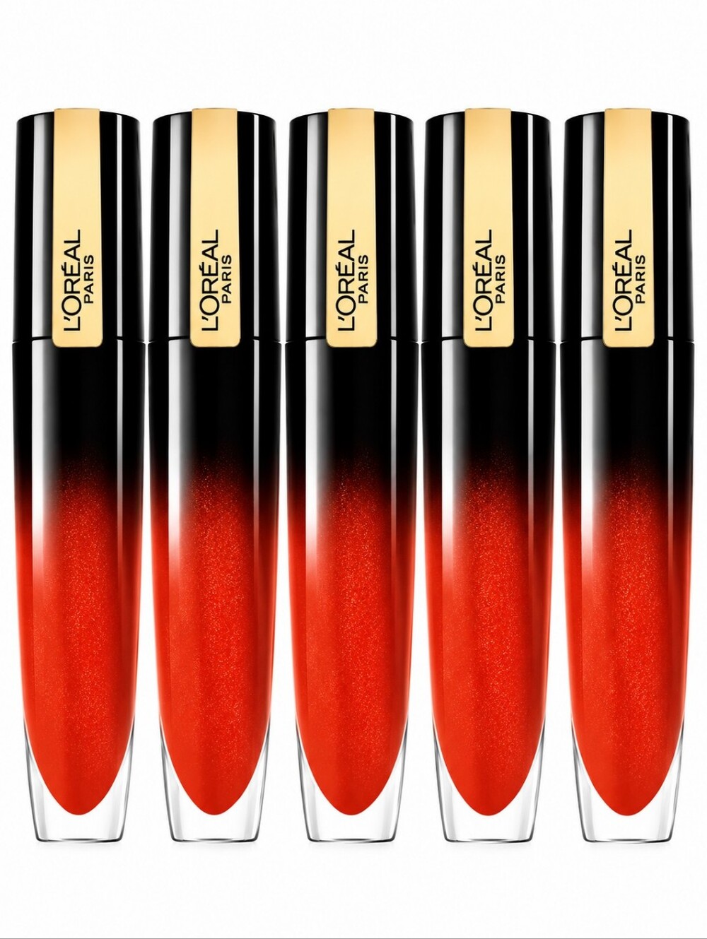 5 x L'Oreal Paris Brilliant Signature Shiny Lipstick, 315 Be Courageous